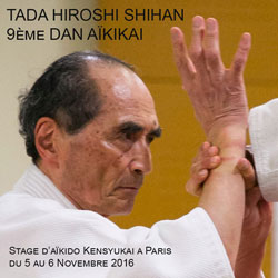 Stage Aikido Tada Hiroshi du 5 au 6 novembre 2016